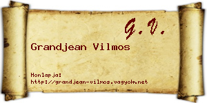Grandjean Vilmos névjegykártya